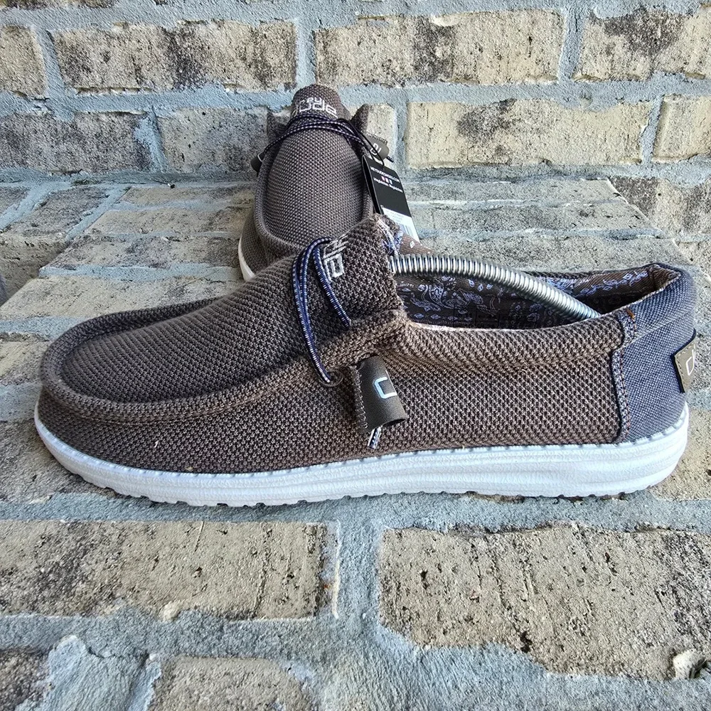 Hey Dude Wally Paisley Chocolate Brown Mens Slip On Loafers 112731900 Size 11